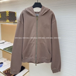 미우미우 지퍼 후디 가디건