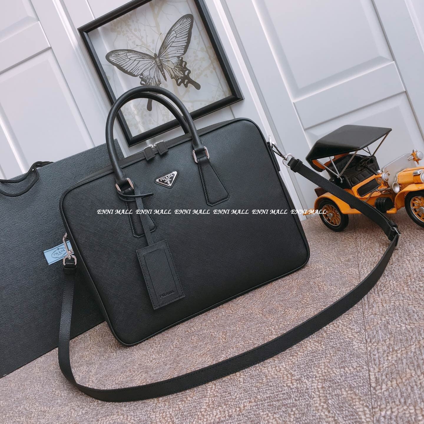 프라다 가죽 토트백 (36cm)