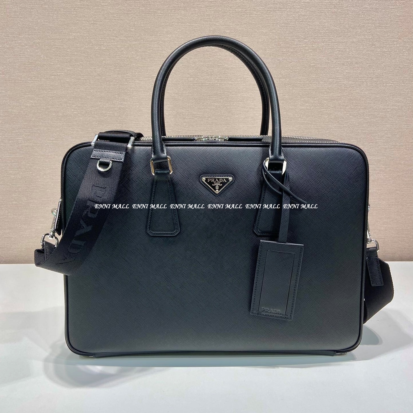 프라다 가죽 토트백 (38cm)